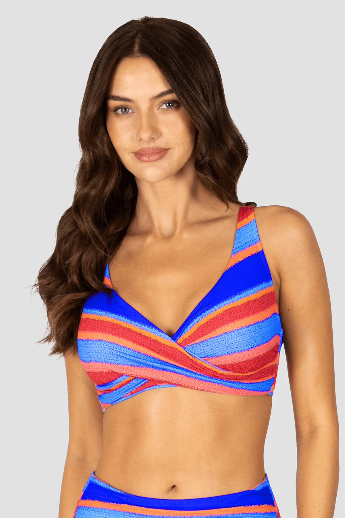 Baku Baku Trinidad D-E Wrap Bikini Bra Top -Azure Baku Trinidad D-E Wrap Bikini Bra Top -Azure Splash Swimwear