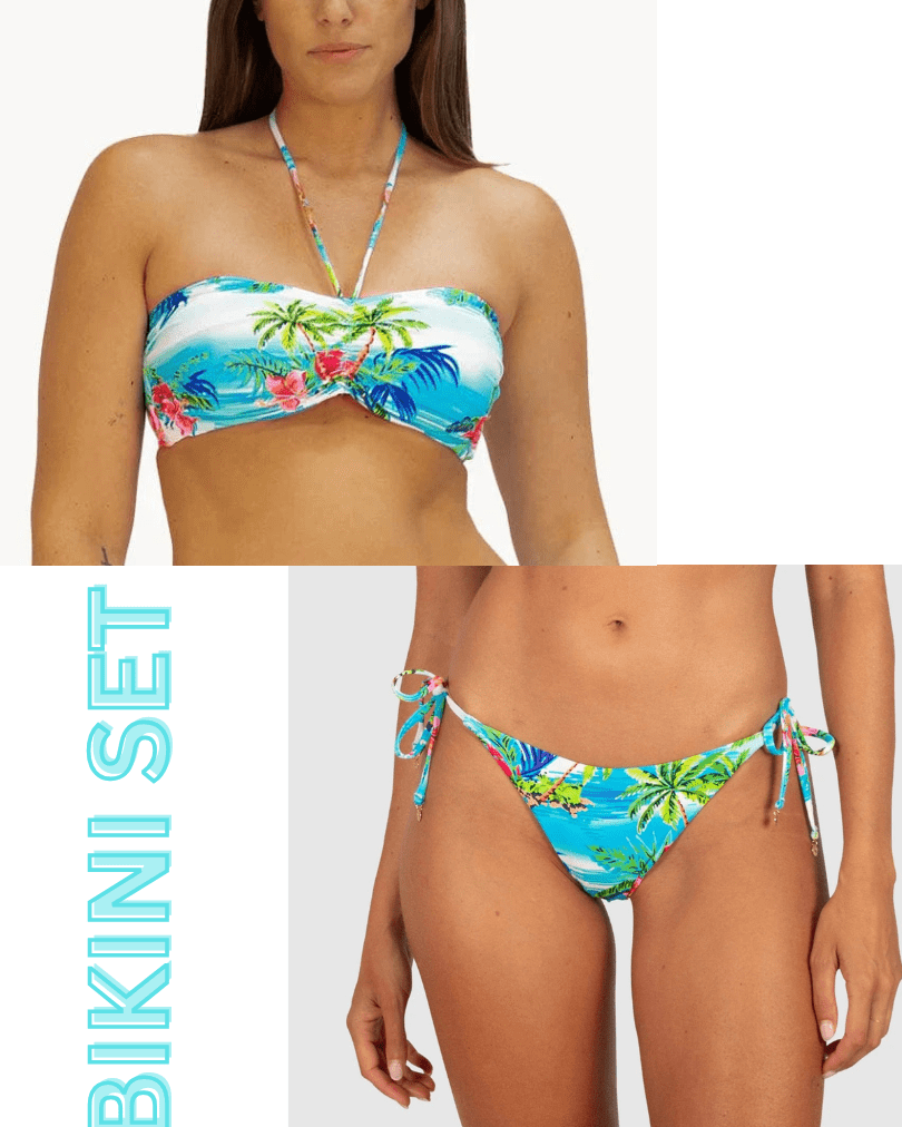 Baku Set Cocos Islands Cocos Bandeau & Rio Tieside Bikini Set - White Cocos Islands Cocos Bandeau & Rio Tieside Bikini Set - White Splash Swimwear 8 1000025030