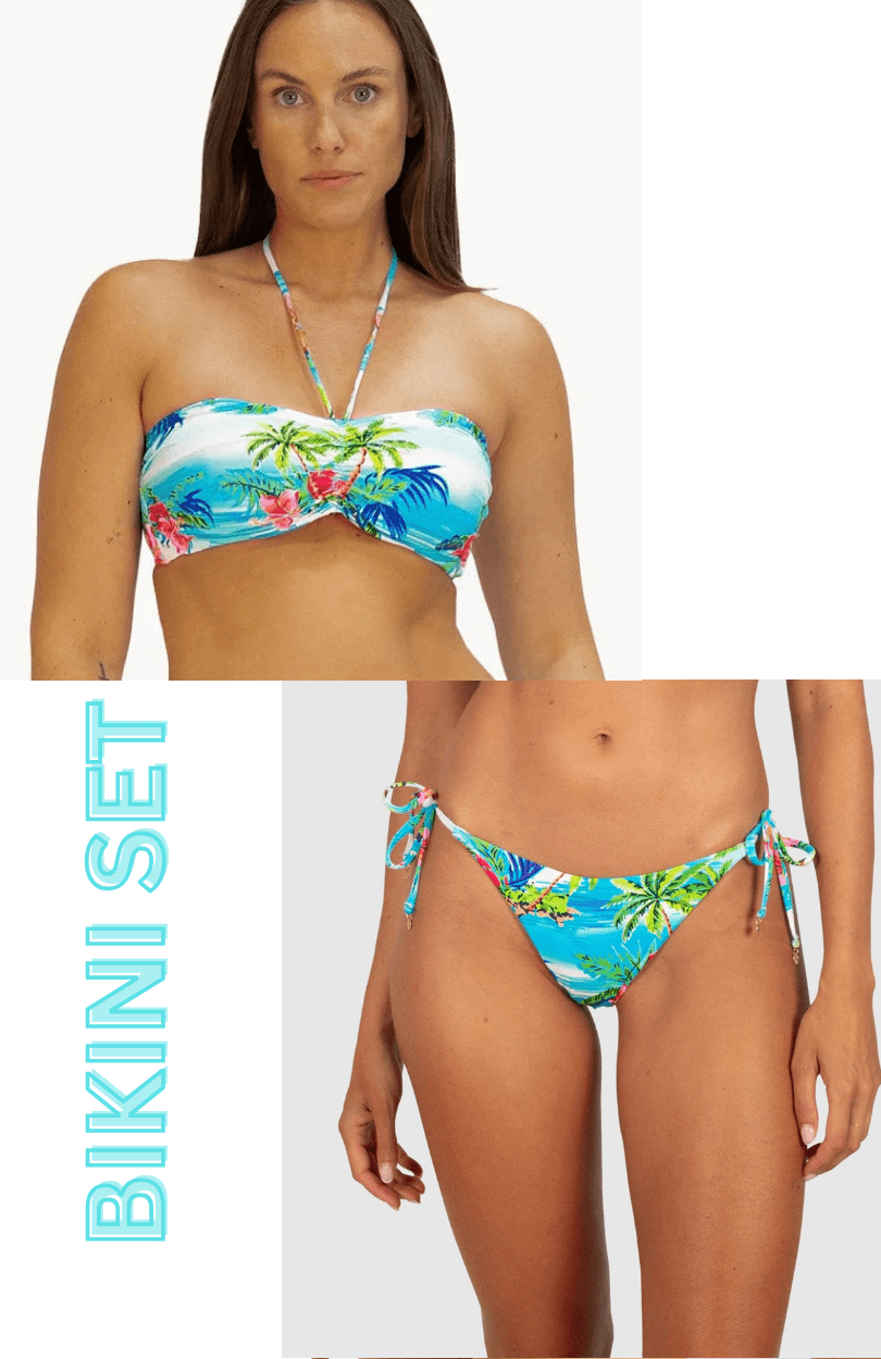 Baku Set Cocos Islands Cocos Bandeau & Rio Tieside Bikini Set - White Cocos Islands Cocos Bandeau & Rio Tieside Bikini Set - White Splash Swimwear 8 1000025030