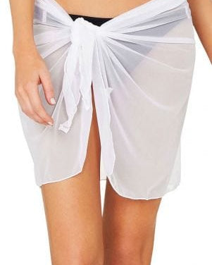 Baku Short Mesh Pareo C636PRO Baku Short Mesh Pareo Splash Swimwear Sarongs White / S/M 9336586995517