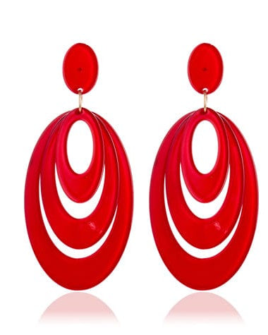 Blue Scarab Sia Large Oval Resin Earrings E440384 Blue Scarab Sia Chain Necklace - Blue/Green Splash Swimwear Accessories Red 1000020461