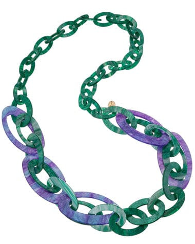 Blue Scarab Sia Oval Chain Necklace N442375 Blue Scarab Sia Chain Necklace - Blue/Green Splash Swimwear Accessories Blue/Green 1000018408