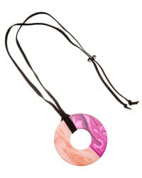 Blue Scarab Sia Resin Ring Necklace N442318 Blue Scarab Sia Resin Ring Necklace Splash Swimwear Accessories Pink 1000020537