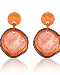 Blue Scarab Sia Round Resin Earrings E440450 Blue Scarab Sia Chain Necklace - Blue/Green Splash Swimwear Accessories Orange / Brown / Pink 1000020526