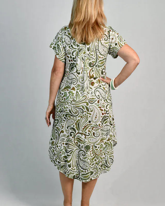 Bodacious Bodacious Great Harbour Dress - Paisley Green Bodacious Great Harbour Dress - Paisley Green Splash Swimwear Dresses