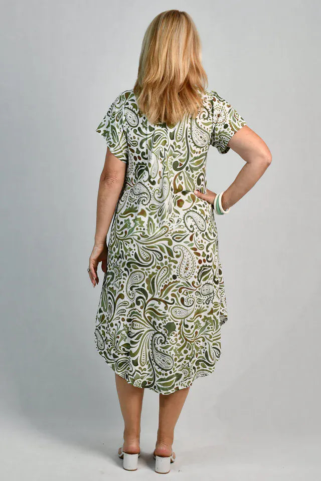 Bodacious Bodacious Great Harbour Dress - Paisley Green Bodacious Great Harbour Dress - Paisley Green Splash Swimwear Dresses