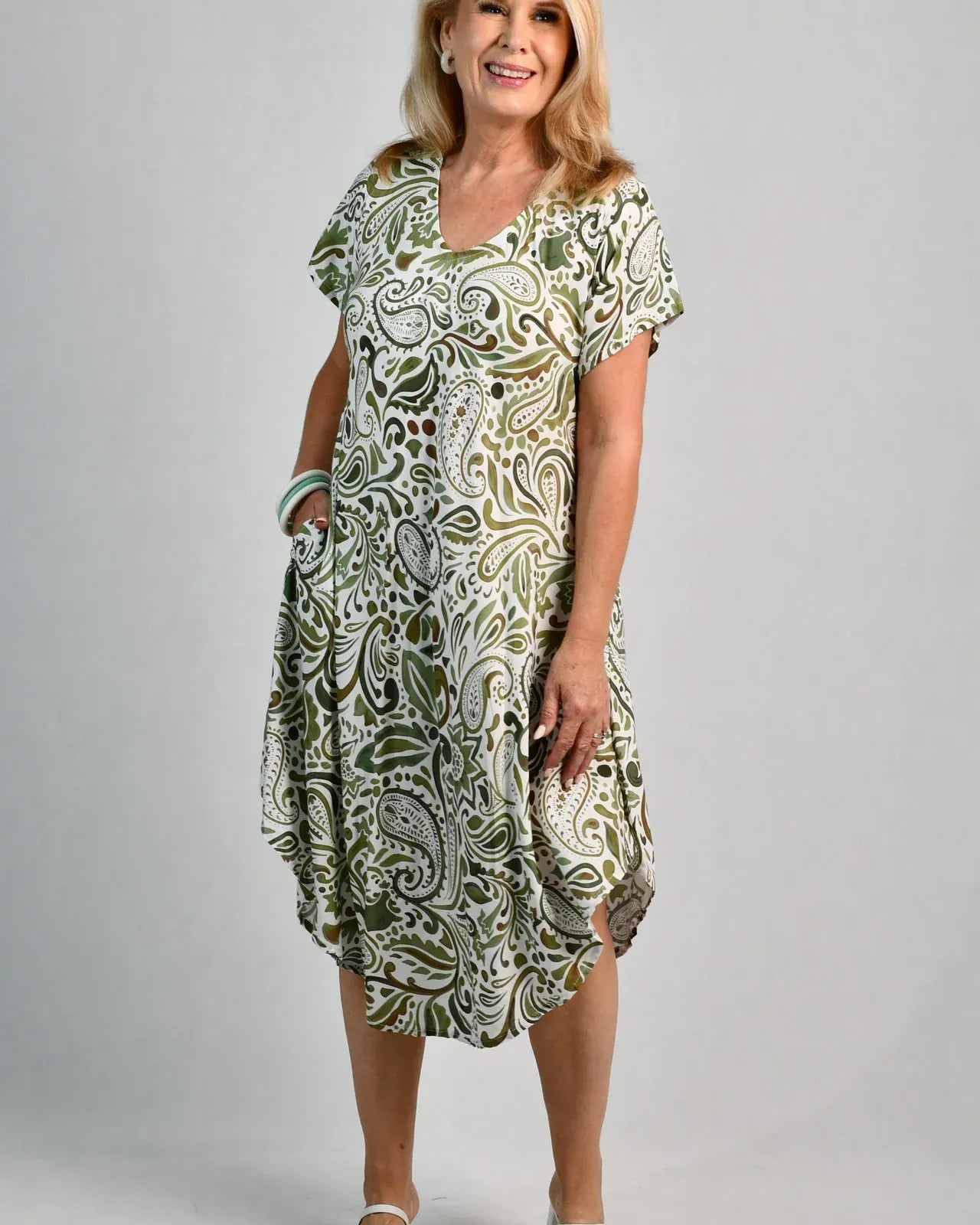 Bodacious Bodacious Great Harbour Dress - Paisley Green Bodacious Great Harbour Dress - Paisley Green Splash Swimwear Dresses