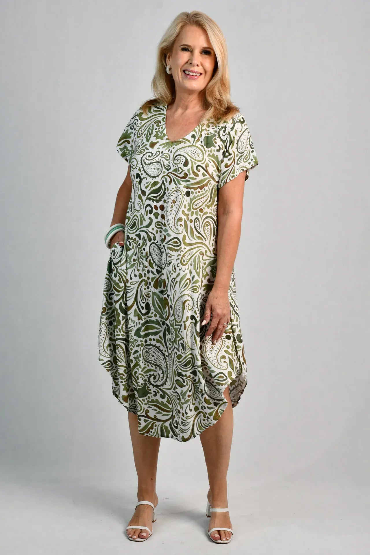 Bodacious Bodacious Great Harbour Dress - Paisley Green Bodacious Great Harbour Dress - Paisley Green Splash Swimwear Dresses