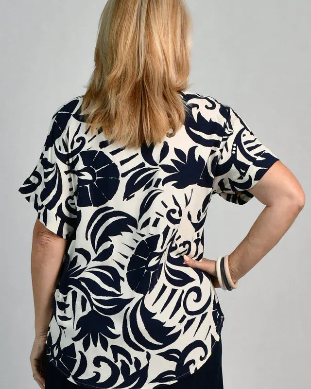 Bodacious Bodacious Nora Classic Top - Nautilus Mavy Bodacious Nora Classic Top - Nautilus Mavy Splash Swimwear Clothing Top