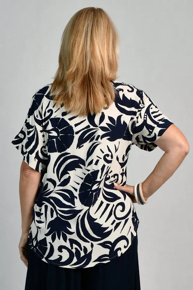 Bodacious Bodacious Nora Classic Top - Nautilus Mavy Bodacious Nora Classic Top - Nautilus Mavy Splash Swimwear Clothing Top