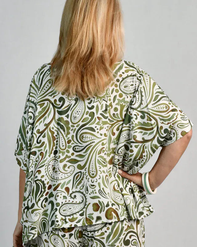 Bodacious Bodacious Sydney Top - Paisley Green VBLT011 Bodacious Sydney Top - Paisley Green Splash Swimwear Clothing Top One size