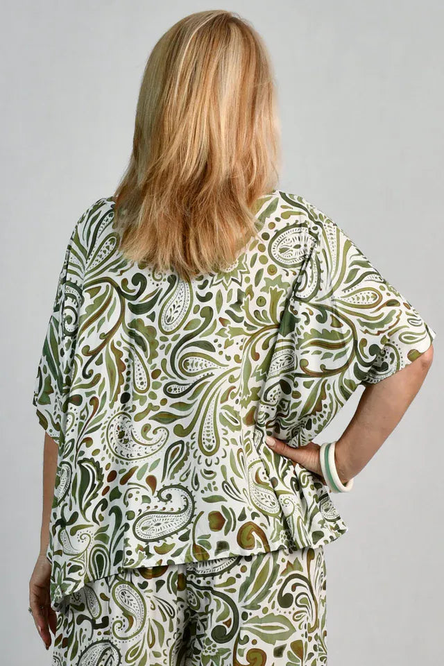 Bodacious Bodacious Sydney Top - Paisley Green VBLT011 Bodacious Sydney Top - Paisley Green Splash Swimwear Clothing Top One size