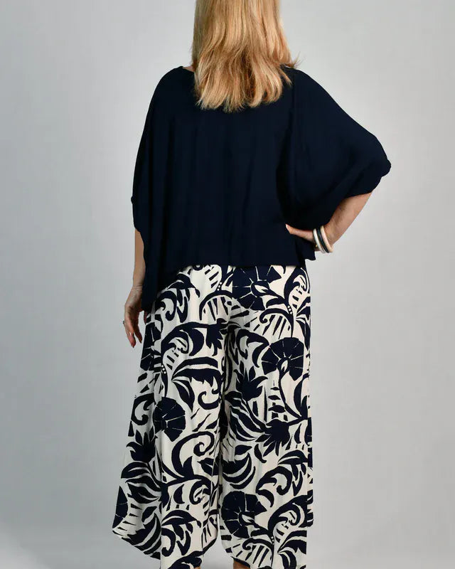 Bodacious Bodacious Sydney Wide Leg Pant - Nautilus Navy Bodacious Sydney Wide Leg Pant - Nautilus Navy Splash Swimwear Pants