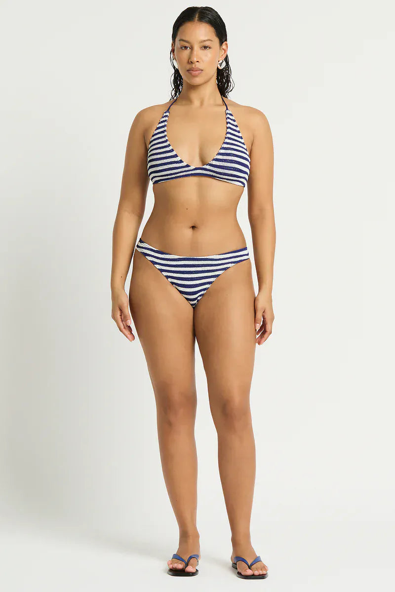 Bond Eye Bond Eye Astrid Crop - Navy / White BOUND759D Bond Eye Astrid Crop - Navy / White Splash Swimwear Bikini Tops O/S