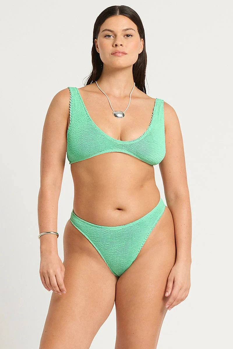 Bond Eye Bond Eye Christy Brief - Jelly Mint Two Tone BOUND238T Bond Eye Christy Brief - Jelly Mint Two Tone Splash Swimwear Cheeky Bikini Bottoms O/S 9347760717054