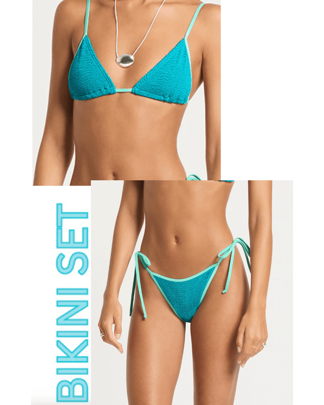 Bond Eye Bond Eye Contrast Luana Triangle & Anisha Brief - Cove Recycled Bond Eye Contrast Luana Triangle & Anisha Brief - Cove Recycled Splash Swimwear Bikini Set O/S
