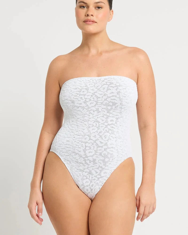 Bond Eye Bond Eye Fane One Piece - Optic White Leopard BOUND411LT Bond Eye Fane One Piece - Optic White Leopard Splash Swimwear One Pieces O/S