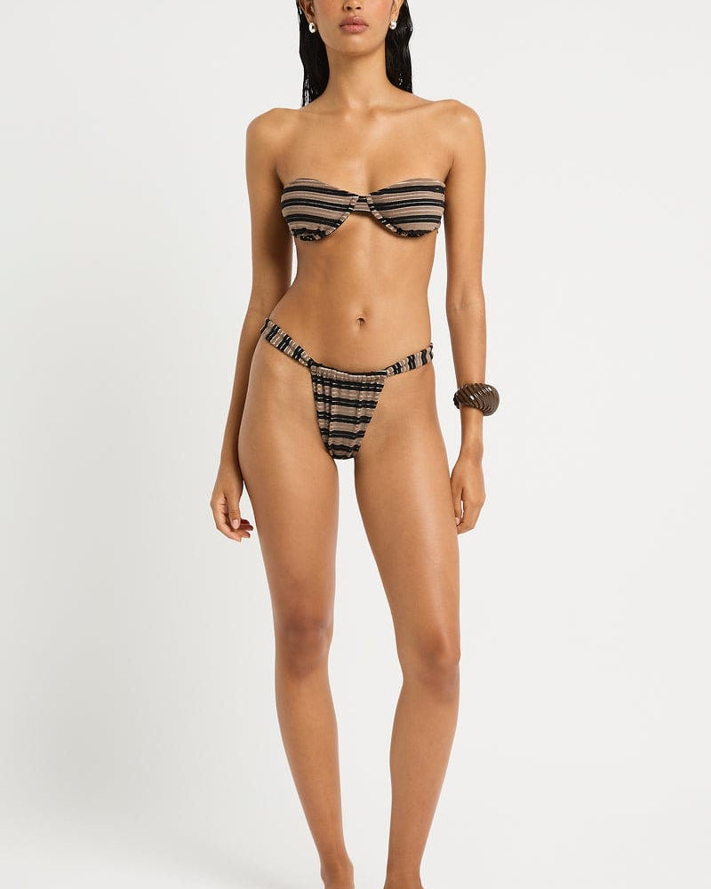Bond Eye Bond Eye Gemma Brief - Black / Sandstone BE4073ST Bond Eye Gemma Brief - Black / Sandstone Splash Swimwear Bikini Bottoms XS/S 9362733001787