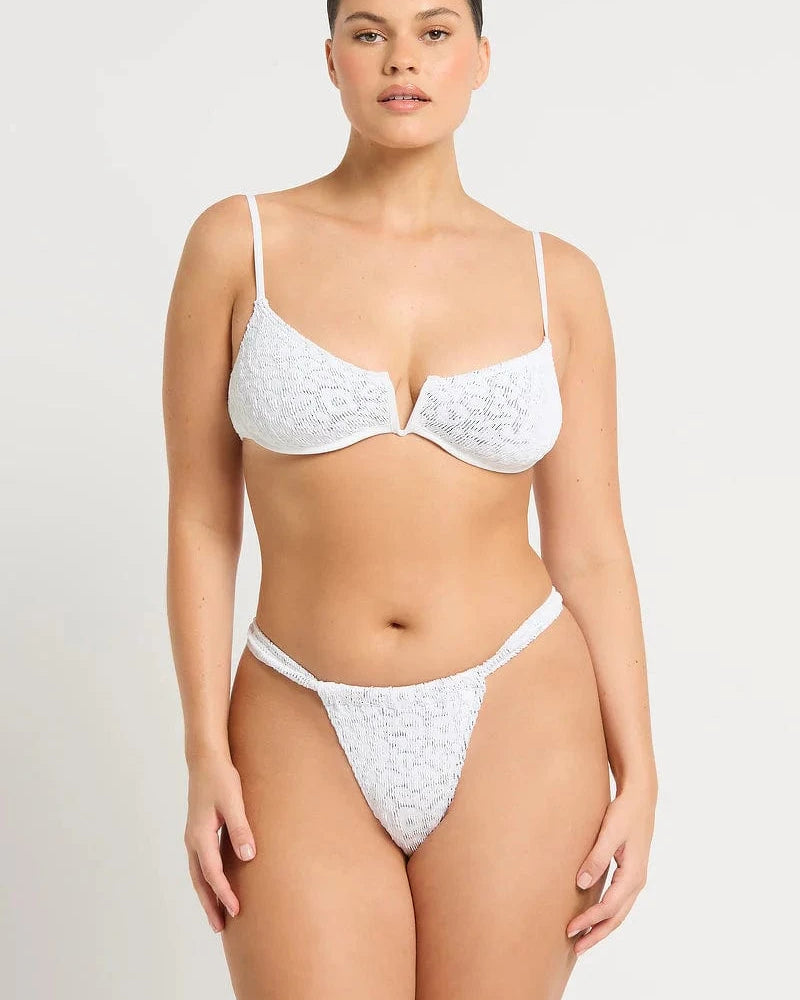 Bond Eye Bond Eye Georgia Brief - Optic White Leopard BOUND539LT Bond Eye Georgia Brief - Optic White Leopard Splash Swimwear Bikini Bottoms O/S