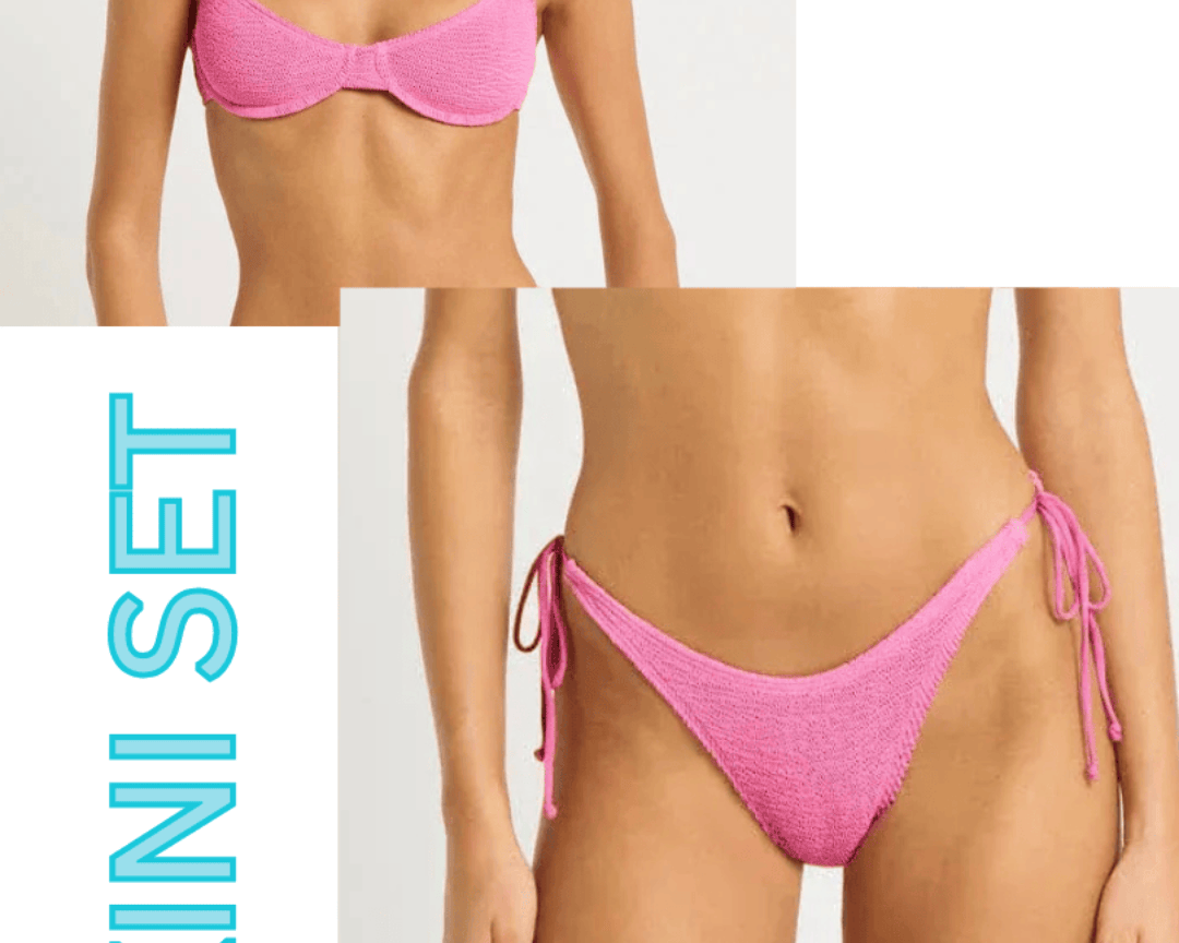 Bond Eye Bond Eye Gracie Balconette & Serenity Brief Bikini Set - Candy Pink Recycled BOUND465R Bond Eye Gracie Balconette & Serenity Brief Bikini Set - Candy Splash Swimwear Bikini Set O/S 1000028911