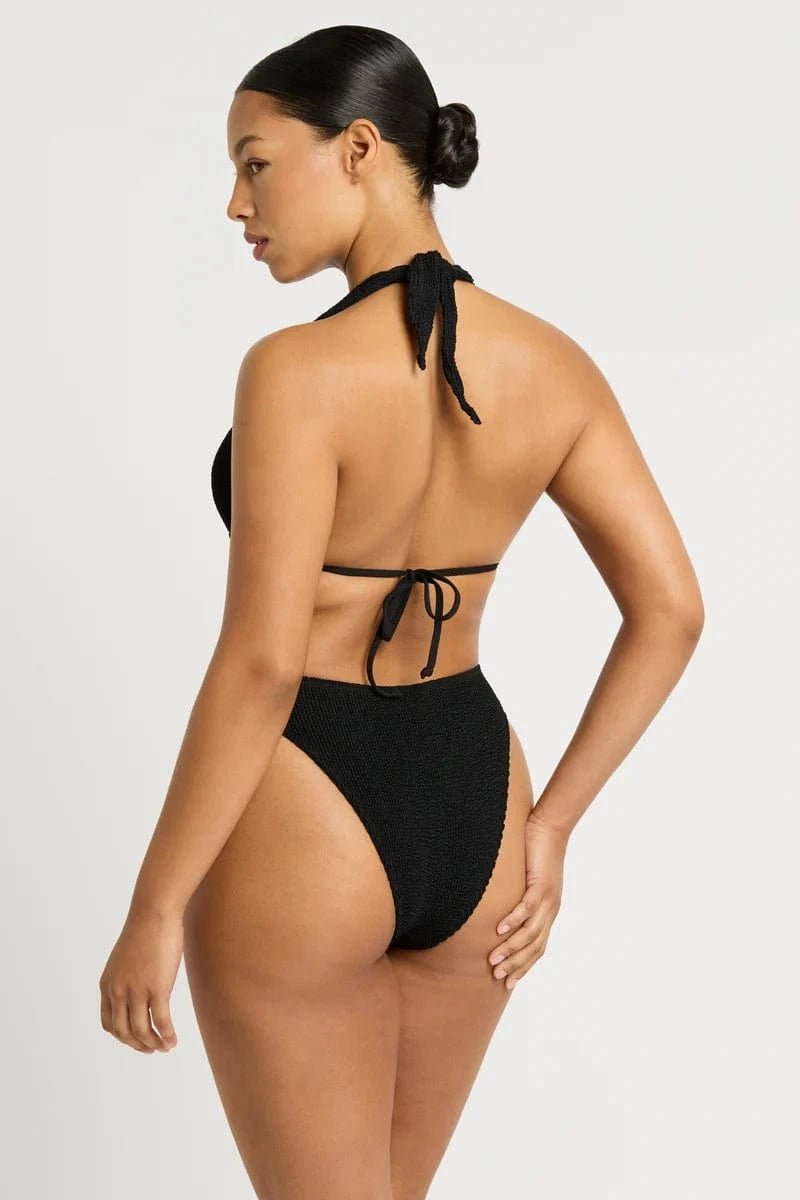 Bond Eye Bond Eye Jean Triangle - Black Eco BOUND467E Bond Eye Jean Triangle - Black Eco Splash Swimwear Bikini Tops O/S 9347760590787