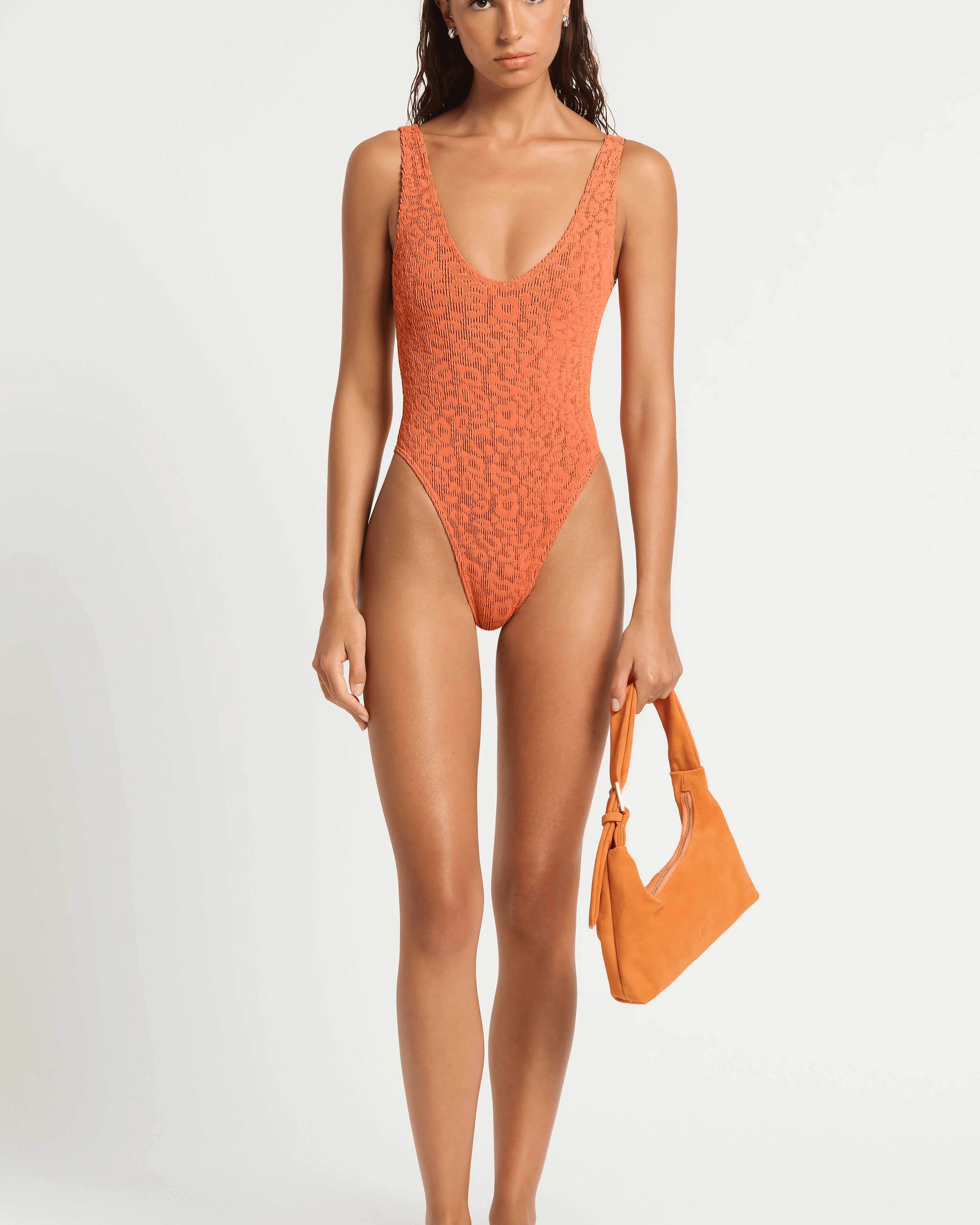 Bond Eye Bond Eye Mara One Piece - Amber Leopard BOUND004LT Bond Eye Mara One Piece - Amber Leopard Splash Swimwear Bikini Tops O/S