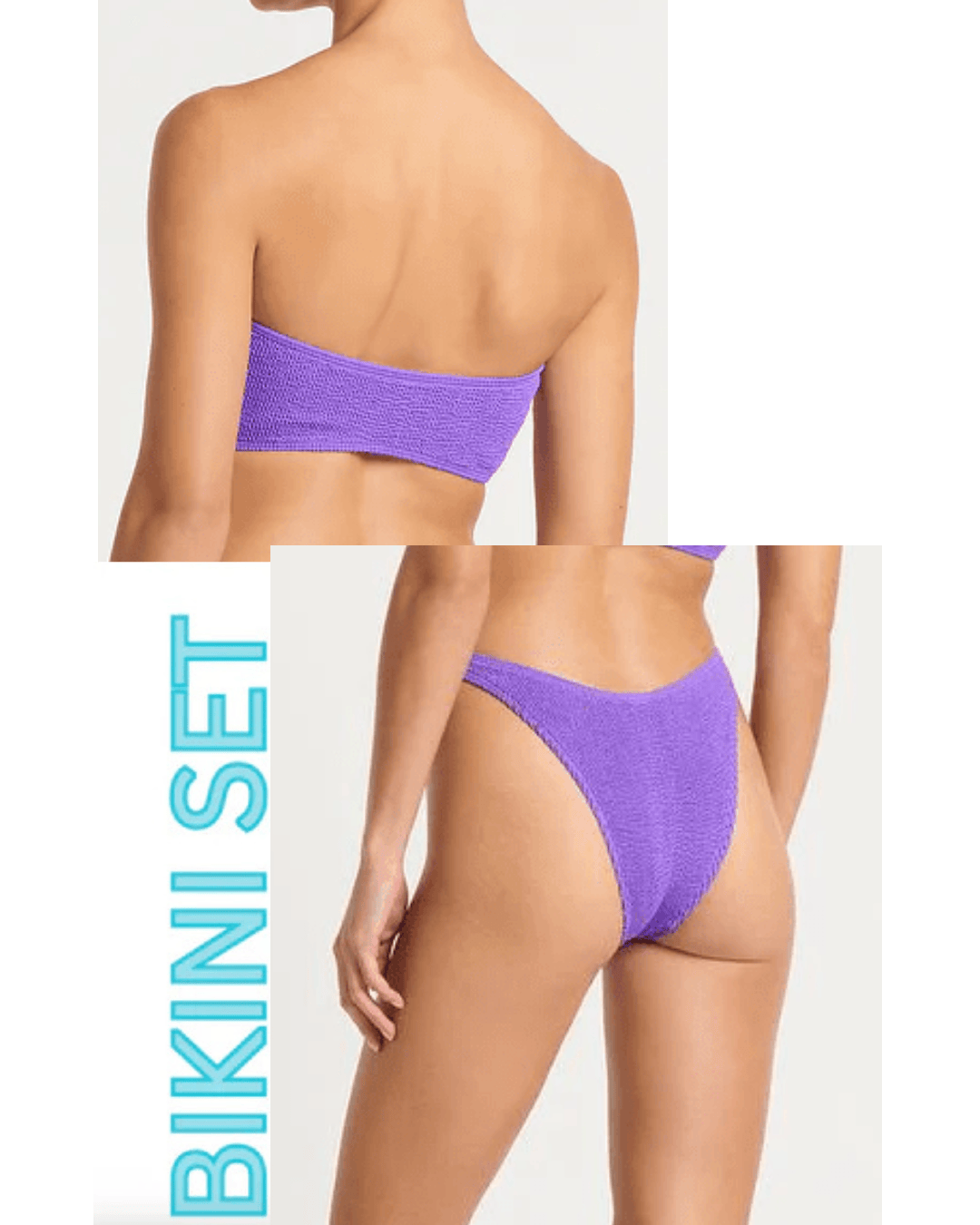 Bond Eye Bond Eye Pip Blake Bandeau & Pip Scene Brief - Violet Bond Eye Pip Blake Bandeau & Pip Scene Brief - Violet Splash Swimwear Bikini Set O/S