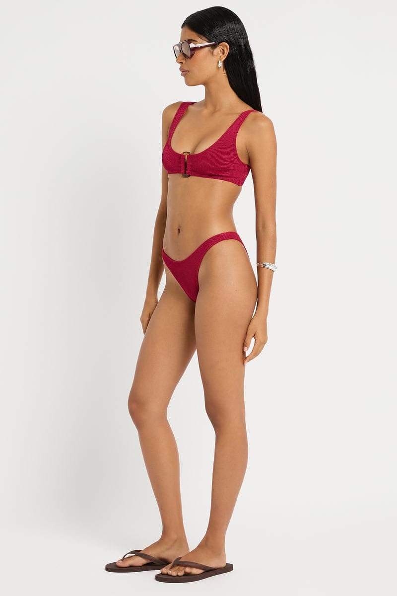 Bond Eye Bond Eye Shimmer Cord Scene Brief - Wine BE4010MC Bond Eye Shimmer Cord Scene Brief - Wine Splash Swimwear Bikini Bottoms O/S 9362733029187