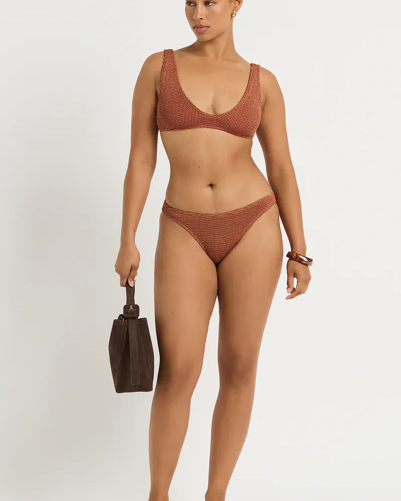 Bond Eye Bond Eye Sign Brief - Ginger BOUND048W-O Sign Brief - Ginger | Bond Eye Splash Swimwear Bikini Bottoms Ginger / O/S 1000031627