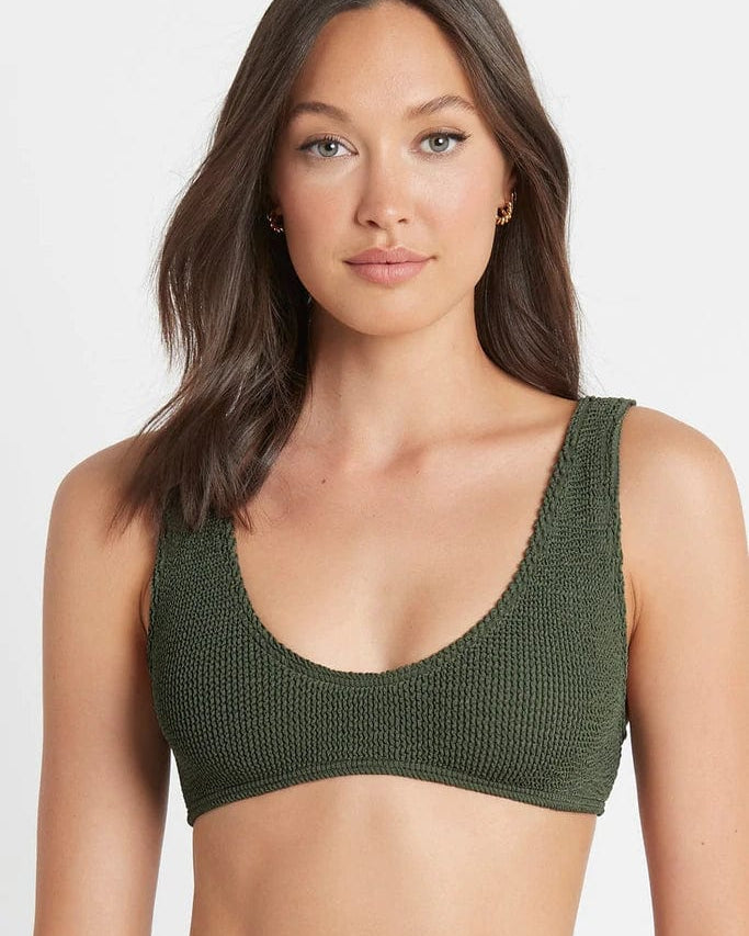 Bond Eye Eco Scout Crop - Khaki BOUND060E Splash Swimwear Bikini Tops O/S 9347760373922