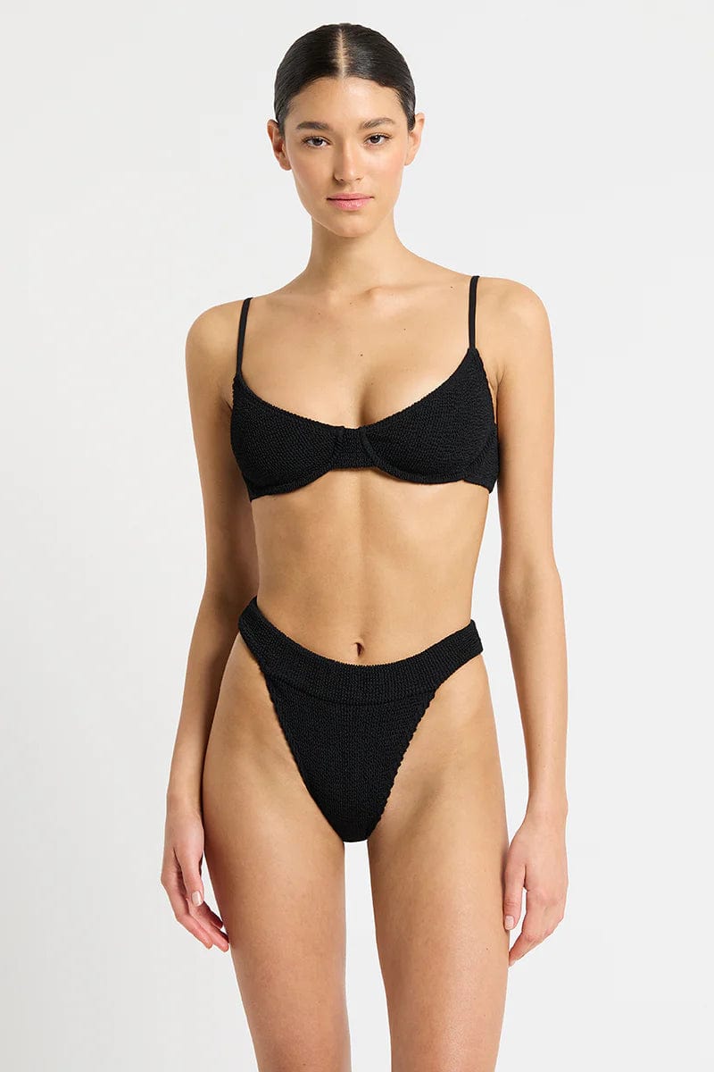 Bond Eye Gracie Balconette - Black Eco BOUND465E Bond Eye Gracie Balconette Splash Swimwear Bikini Tops O/S 9347760590831