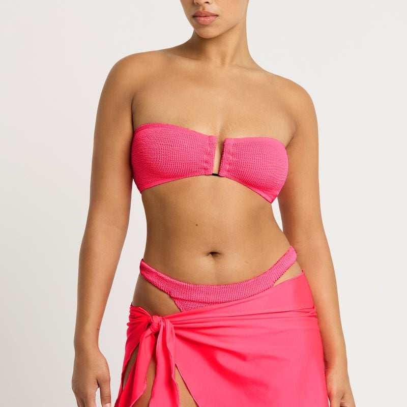 Bond Eye Jinx Sarong - Neon Azalea BOUND523 Bond Eye Christy Brief - Cerise Stripe Splash Swimwear Swimwear O/S 9347760592149