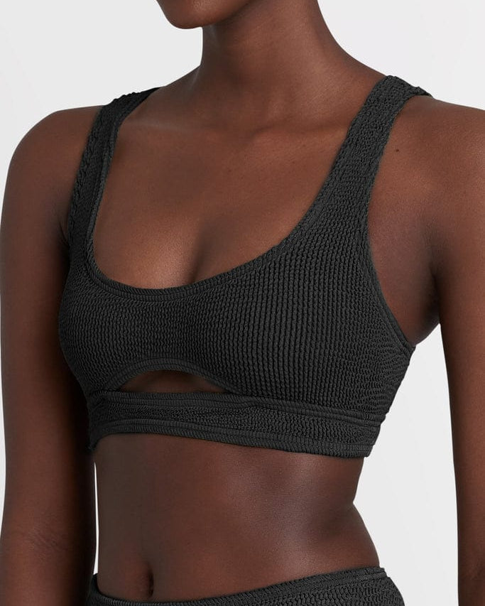 Bond Eye Sasha Crop Eco - Black BOUND059E Splash Swimwear Bikini Tops O/S 9347760373663