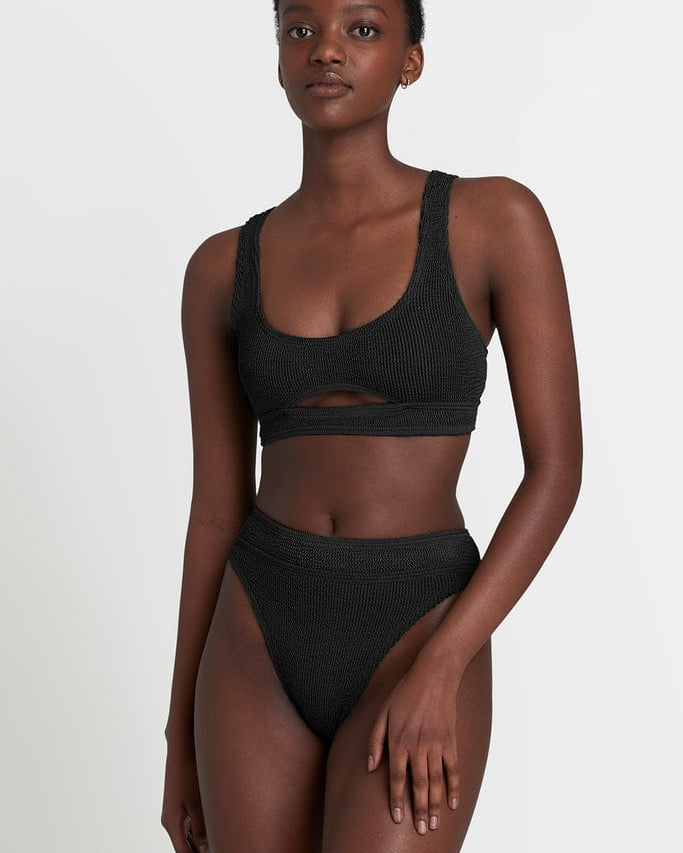 Bond Eye Sasha Crop Eco - Black BOUND059E Splash Swimwear Bikini Tops O/S 9347760373663