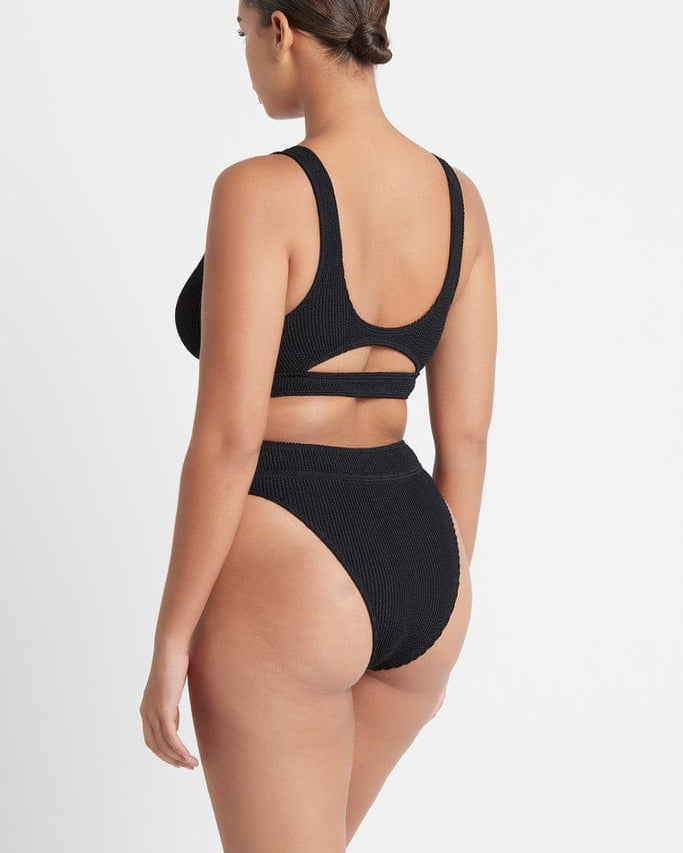 Bond Eye Sasha Crop Eco - Black BOUND059E Splash Swimwear Bikini Tops O/S 9347760373663