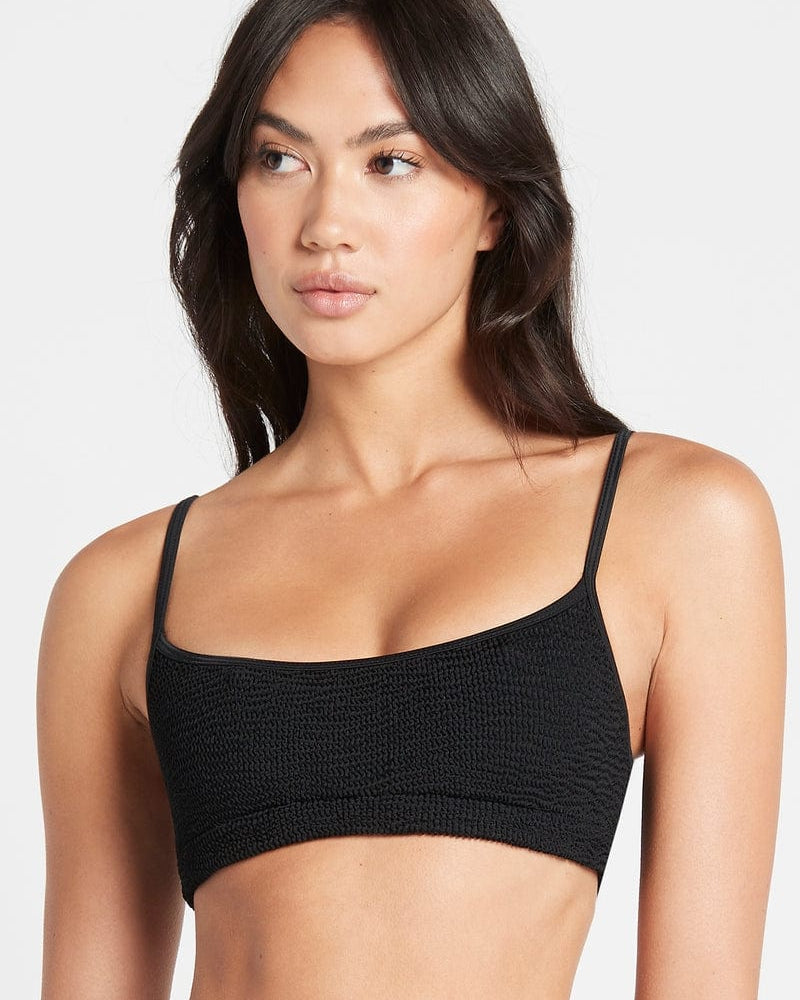 Bond Eye Strap Saint Crop - Black Eco BOUND352E Splash Swimwear Bikini Tops O/S 9347760456526