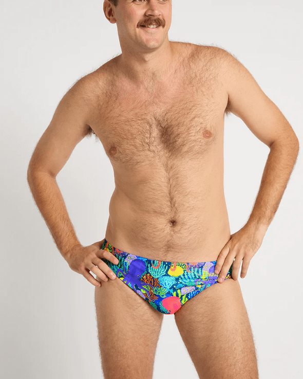 Budgy Smuggler Coral Reef Budgy Smuggler Palm Trees Splash Swimwear Mens Swimwear