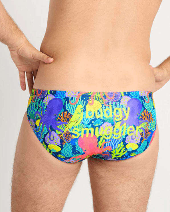 Budgy Smuggler Coral Reef Budgy Smuggler Palm Trees Splash Swimwear Mens Swimwear