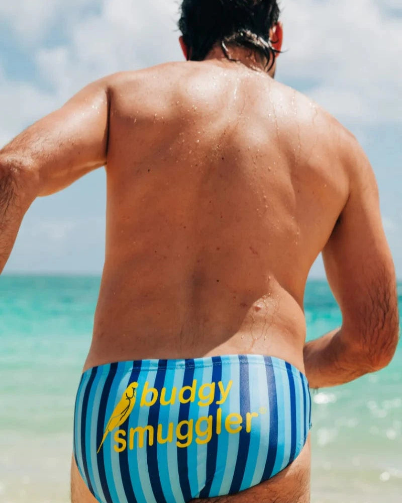 Budgy Smuggler Riviera Blue Stripe Riviera Blue Stripe Splash Swimwear Underwear