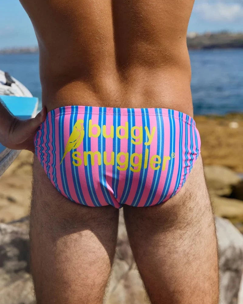 Budgy Smuggler Riviera Pink Stripe Riviera Pink Stripe Splash Swimwear Underwear