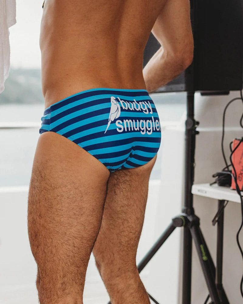 Budgy Smuggler Sailor Stripes Double Blue Budgy Smuggler Sailor Stripes Dobule Blue Splash Swimwear Underwear