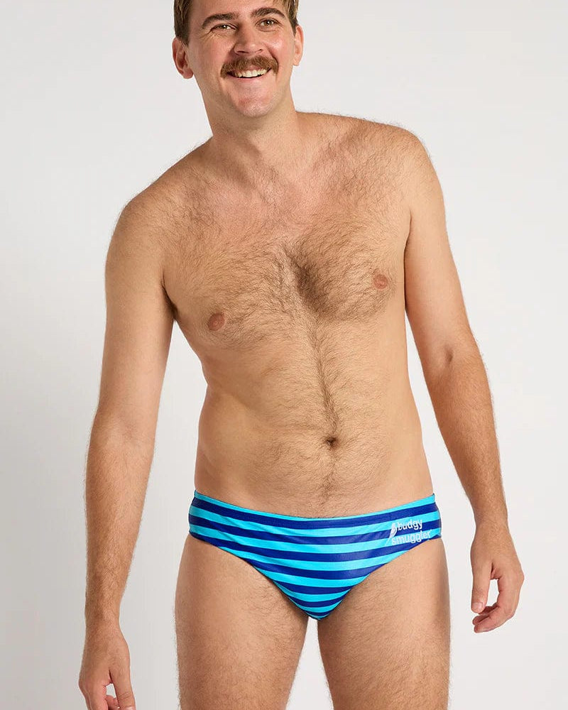 Budgy Smuggler Sailor Stripes Double Blue Budgy Smuggler Sailor Stripes Dobule Blue Splash Swimwear Underwear