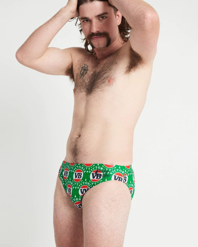 Budgy Smuggler VB Classic Green Budgy Smugglers - VB Classic Green Splash Swimwear Underwear 28 1000016968