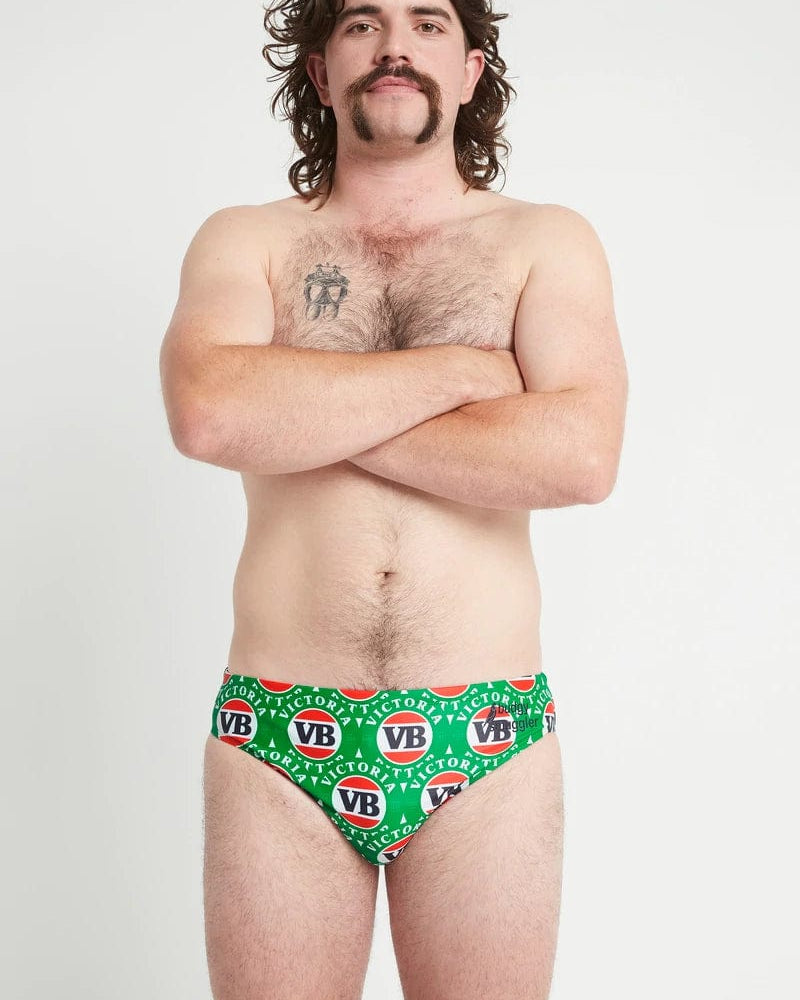 Budgy Smuggler VB Classic Green Budgy Smugglers - VB Classic Green Splash Swimwear Underwear