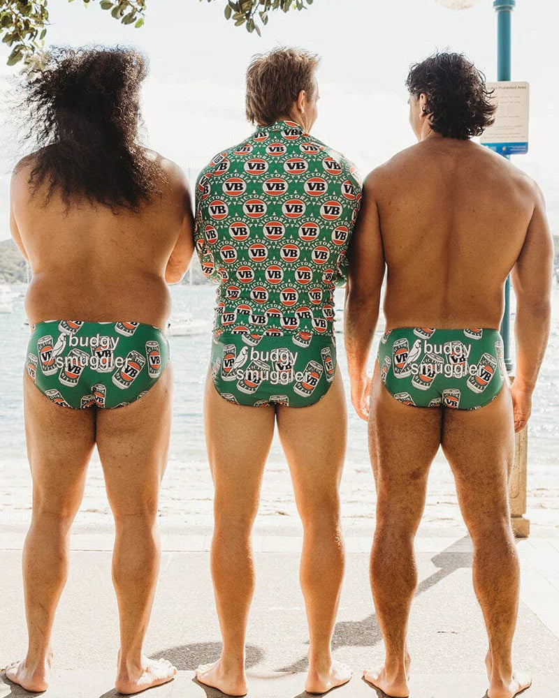 Budgy Smuggler VB Green Grenade* Budgy Smugglers - VB Classic Green Splash Swimwear Underwear