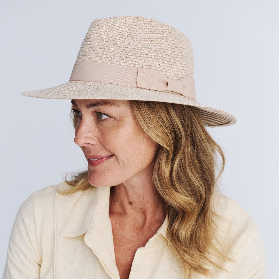Canopy Bay Sherry Fedora Hat - Oatmeal Canopy Bay Peta Fedora - Mix Camel/Ivory Splash Swimwear