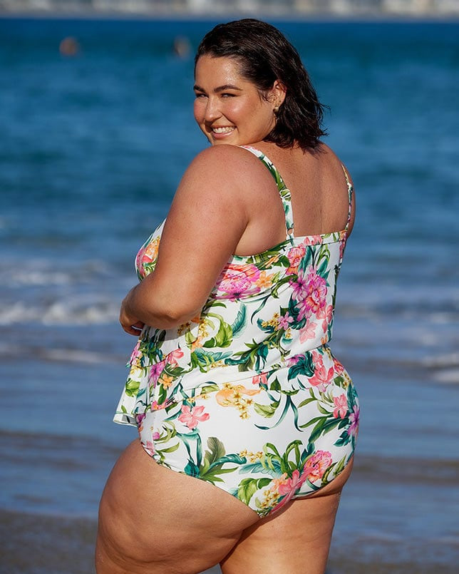 Capriosca Bora Bora 3 Tier Tankini Top Splash Swimwear Swim Dress, Tankini & One Piece