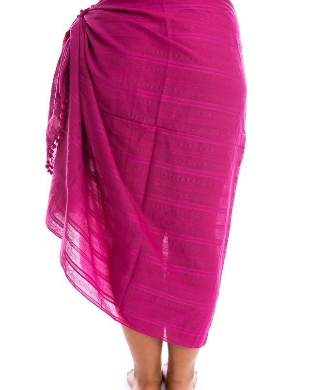 Capriosca Capriosca Cotton Pom Pom Sarong Capriosca Cotton Pom Pom Sarong Splash Swimwear Sarongs