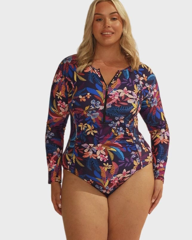 Capriosca Capriosca Majorca Long Sleeve One Piece Capriosca Majorca Long Sleeve One Piece Splash Swimwear One Pieces