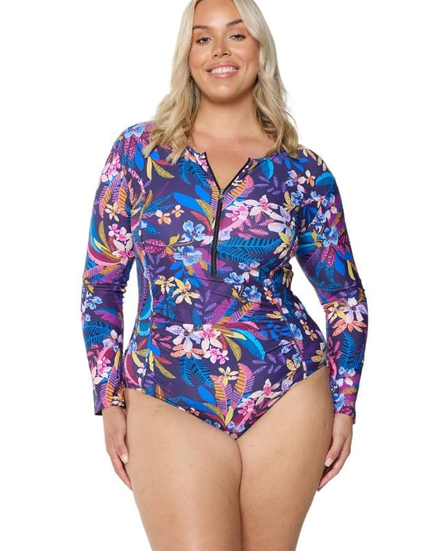 Capriosca Capriosca Majorca Long Sleeve One Piece Capriosca Majorca Long Sleeve One Piece Splash Swimwear One Pieces